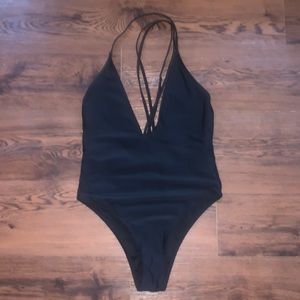 Alotpower Fashion Black One Piece Bikini XL Black